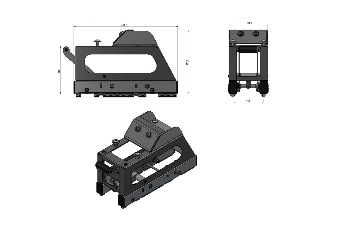 Technische Zeichnung FastEntry 190 mm