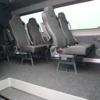 Sprinter mit 7 x Sicom2 auf Quick out, Trennwand Zwischenablage Bodenteppich und Gepaeckablage